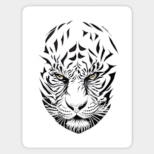 Tiger Wild Animal Nature Illustration Art Tattoo Magnet